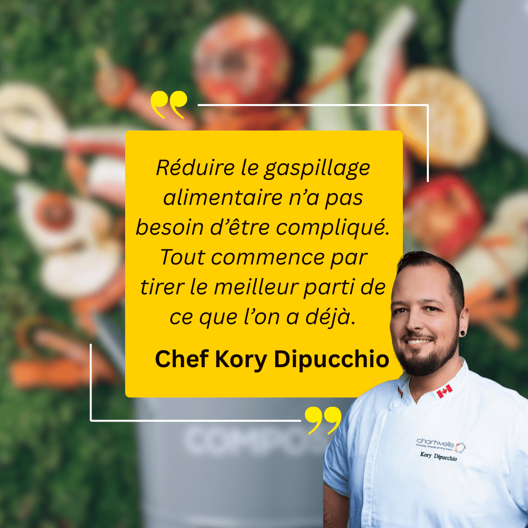 Citation de Kory Dipucchio – Réduire le gaspillage alimentaire n’a pas besoin d’être compliqué. Tout commence par tirer le maximum de ce que vous avez déjà.