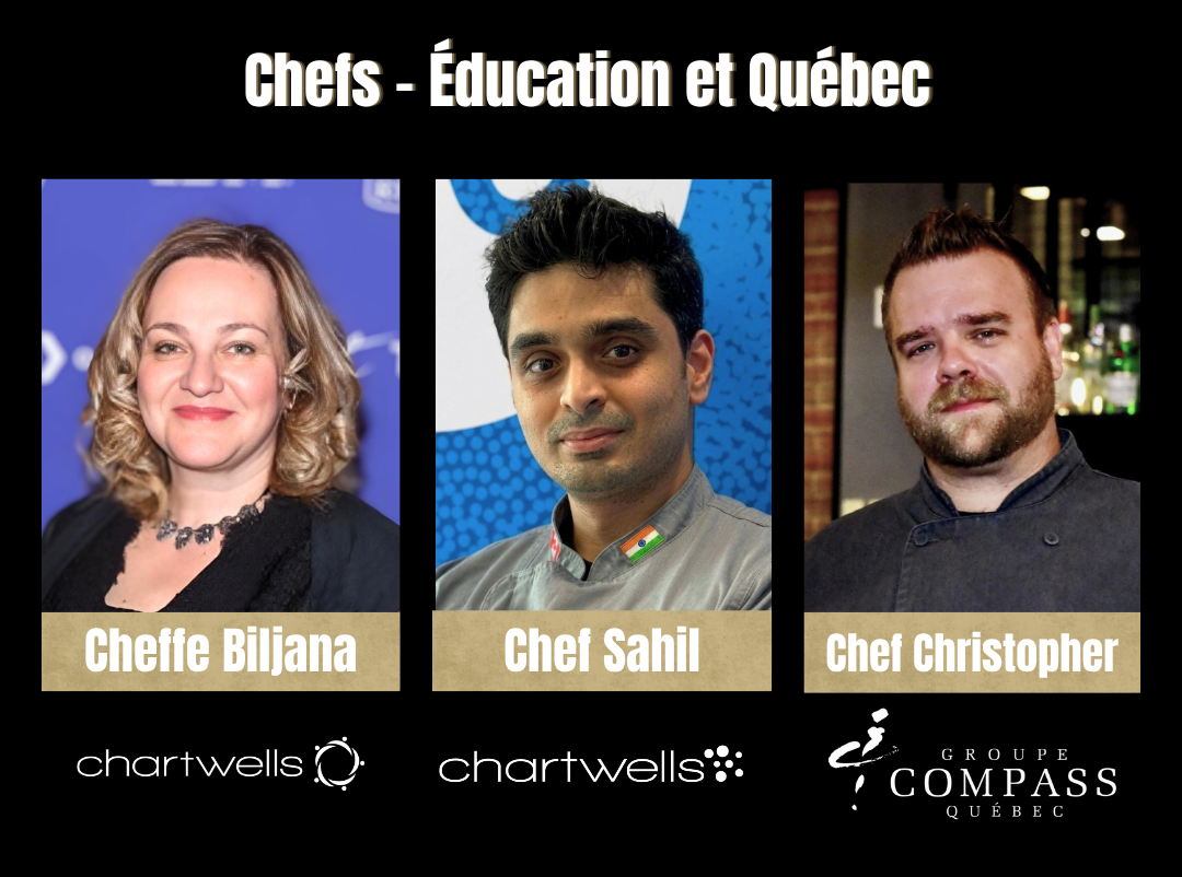 Chef Appreciation Nominees for the Education sector at Compass Group Canada