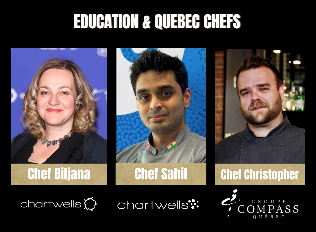 Chef Appreciation Nominees for the Education sector at Compass Group Canada